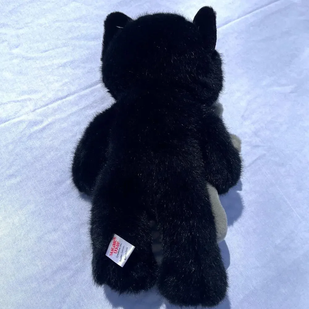 Black Cat With Gray Mouse Toy Plush Stuffed Animal by Sugarloaf 1998 14